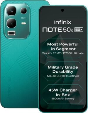 Infinix Note 50x 5G+ 45W Charger In the Box & AI (Sea Breeze Green, 128 GB) (6 GB RAM)
