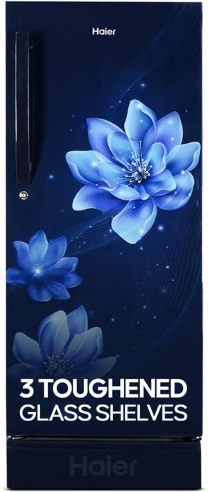 Haier 190 L Direct Cool Single Door 5 Star Refrigerator with Base Drawer with ,Large Storage Space1 Hour Icing Technology (Marine Peony, HED-205MFB-P)