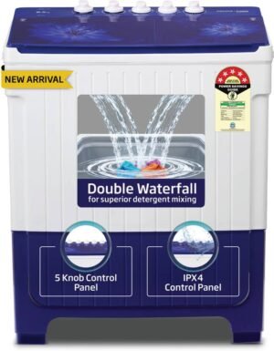 Voltas Beko by A Tata Product 8.5 kg 5 Star Semi Automatic Top Load Washing Machine Blue (WTT85UAA/BLSSWH5GFD)