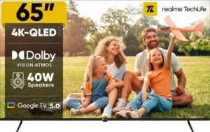 realme TechLife 164 cm (65 inch) QLED Ultra HD (4K) Smart Google TV 2025 Edition (65UHDGQRDDVQ)