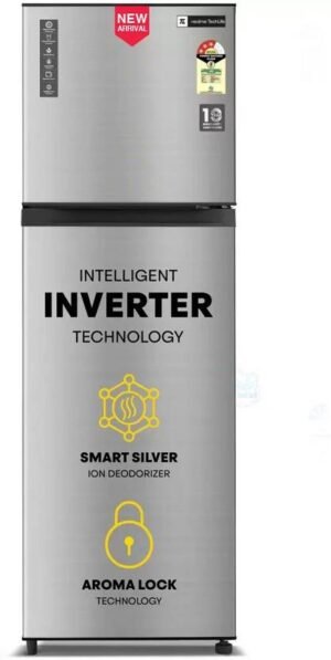 realme TechLife 233 L Frost Free Double Door 3 Star Refrigerator with Silver Ion Technology and Ice Twister (Silver, 233MF3RM24NC)