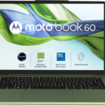 MOTOROLA Motobook 60 Full Metal OLED (i5 14th Gen) Intel Core 5 (Series 2) 210H – (16 GB/512 GB SSD/Windows 11 Home) 14IRH10R Thin and Light Laptop (14 Inch, PANTONE Bronze Green, 1.4 Kg, With MS Office)
