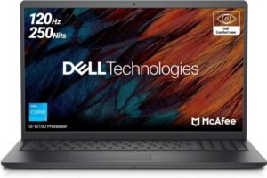 DELL 15 Intel Core i3 12th Gen 1215U - (8 GB/512 GB SSD/Windows 11 Home) 3520 Thin and Light Laptop (15.6 inch, Carbon Black, 1.69 Kg, With MS Office)