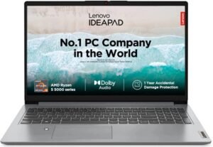 Lenovo IdeaPad Slim 1 AMD Ryzen 5 Hexa Core 5500U - (8 GB/512 GB SSD/Windows 11 Home) 15ACL6 | 15ALC7 2 Thin and Light Laptop (15.6 inch, Cloud Grey, 1.65 kg, With MS Office)