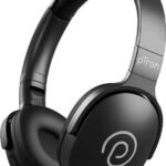 PTron Studio w/ 60hrs Playtime, HD Mic, 40mm Drivers, Dual-device Pairing, BT5.4 Bluetooth & Wired (Jet Black, On the Ear)