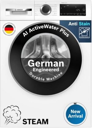 BOSCH 9 kg Fully Automatic Front Load Washing Machine with In-built Heater White (WGA14200IN)