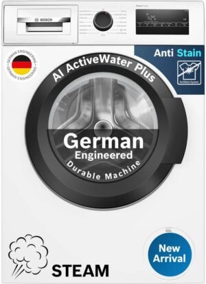 BOSCH 8 kg Fully Automatic Front Load Washing Machine with In-built Heater White (WAJ28260IN)