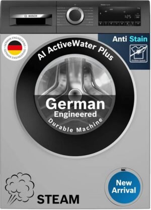 BOSCH 9 kg Fully Automatic Front Load Washing Machine with In-built Heater Silver (WGA2420SIN)