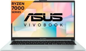 ASUS Vivobook Go 15 (2025) with Office 2024 + M365 Basic*, Backlit Keyboard, AMD Ryzen 5 Quad Core 7520U - (16 GB/512 GB SSD/Windows 11 Home) E1504FA-BQ2543WS Thin and Light Laptop (15.6 inch, Green Gray, 1.63 Kg, With MS Office)