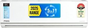 MarQ by Flipkart 2025 Model 1 Ton 5 Star Split Inverter 5-in-1 Convertible with Turbo Cool Technology AC (105IPG25WQ, White)