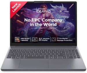 Lenovo IdeaPad Slim 3 AMD Ryzen 7 Octa Core - (16 GB/512 GB SSD/Windows 11 Home) IdeaPad Slim 3 15AHP10 Thin and Light Laptop (15.3 inch, Luna Grey, 1.59 kg, With MS Office)