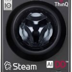 LG 9 kg 5 Star with AI Direct Drive, 6 Motion, Inverter Direct Drive, Steam and Wi-Fi Enabled Fully Automatic Front Load Washing Machine with In-built Heater Black (FHP1209Z5M)