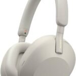 SONY WH-1000XM5 Best Noise Cancelling Wireless Over Ear Headphones,8 Mics,Comfortable Bluetooth & Wired (Silver, On the Ear)