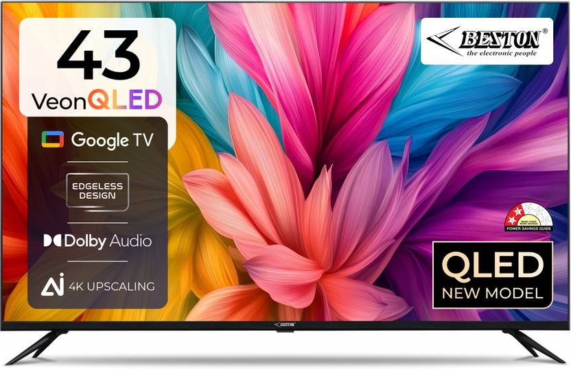 BESTON 109 cm (43 inch) QLED Ultra HD (4K) Smart Google TV 2025 Edition (BS43UGTV)