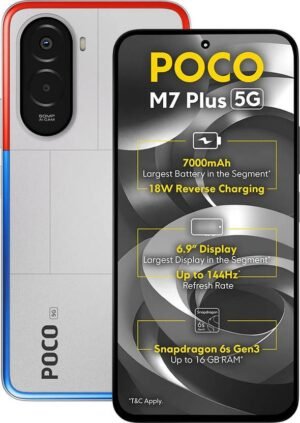 POCO M7 Plus 5G (Chrome Silver, 128 GB) (8 GB RAM)