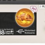 LG 28 L Scan to Cook Wi-Fi Model- ThinQ Enabled 301 Auto Cook Menu Diet Fry Charcoal Lighting Heater 30 Healthy Heart’ Recipes~ Multicook Tawa Convection Microwave Oven (MJEN286UBW, Black, White)