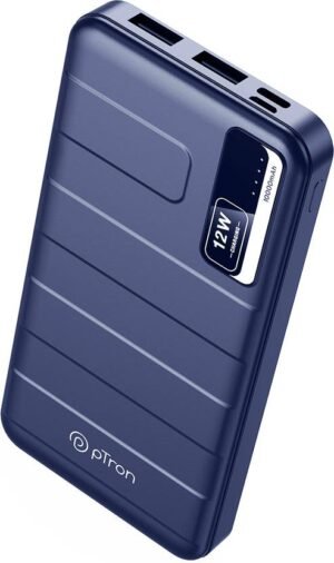 PTron 10000 mAh 12 W Compact Power Bank (Blue, Lithium Polymer, Fast Charging for Earbuds, Mobile, Speaker, Smartwatch, Tablet, Trimmer)