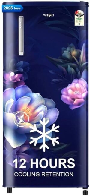 Whirlpool 184 L Direct Cool Single Door 2 Star Refrigerator (Sapphire Serena, 205 WDE PRM 2S SAPPHIRE SERENA-Z)