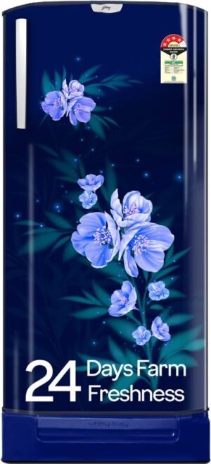 Godrej 180 L Direct Cool Single Door 4 Star Refrigerator with Base Drawer with Faster Bottle Cooling And Ice Making (Maple Blue, RD EDGENEO 207D TDF MP BL)