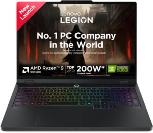 Lenovo Legion Pro 5 AMD Ryzen 9 16 Core 9955HX - (32 GB/1 TB SSD/Windows 11 Home/8 GB Graphics/NVIDIA GeForce RTX 5060/165 Hz) Legion Pro 5 16AFR10 Gaming Laptop (16 inch, Eclipse Black, 2.3 kg, With MS Office)