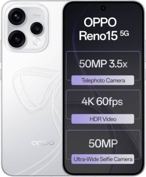 OPPO Reno15 5G (Glacier White, 256 GB) (8 GB RAM)