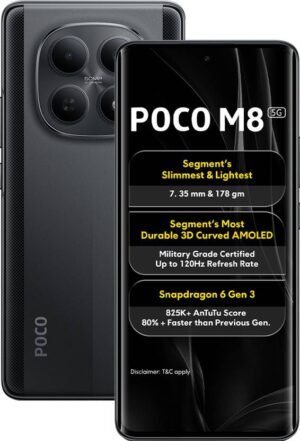 POCO M8 (Carbon Black, 128 GB) (6 GB RAM)