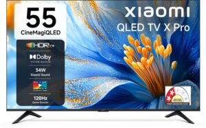XIAOMI X Pro CineMagiQLED 138 cm (55 inch) QLED Ultra HD (4K) Smart Google TV with Dolby Vision | HDR 10+ | 32 GB Storage | 34W Dolby Audio | Xiaomi Sound | Film-maker Mode | 120 Hz Game Booster| Mi TV (L55MB-APIN)