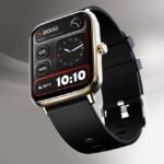 Fire-Boltt Ninja Calling Pro Plus 46.5mm (1.83) Display Bluetooth Calling, AI Voice Smartwatch (Gold Black Strap, Free Size)