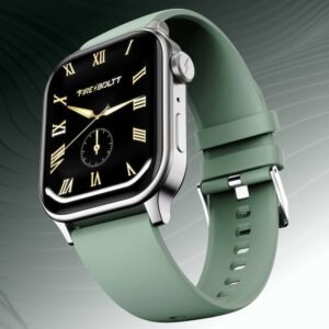 Fire-Boltt Rise Bluetooth Calling 47mm (1.85), Metal Bod & Rotating Crown, 123 Sports Smartwatch (Ice Grey Strap, Free Size)