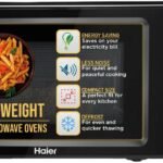 Haier 19 L Inverter Technology, Light Weight, Defrost, 5 Power Levels Solo Microwave Oven (HIL1901MBPB, Black)