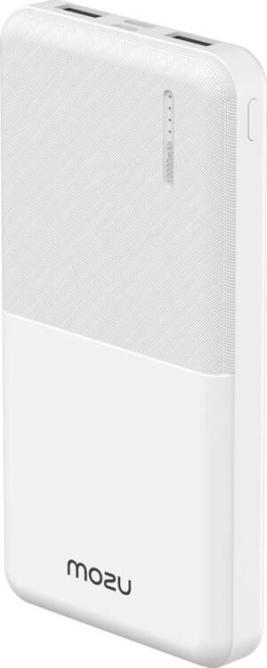 Mozu 10000 mAh 12 W Slim Pocket Size Power Bank (White, Lithium Polymer, for Mobile)