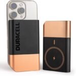 DURACELL 10000 mAh 22.5 W Wireless With MagSafe Compact Pocket Size Power Bank (Black, Copper, Lithium-ion, Fast Charging for Mobile)