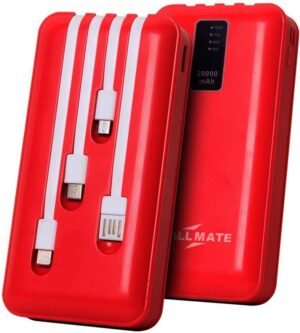 Callmate 20000 mAh 15 W Power Bank (Red, Lithium Polymer, Fast Charging for Mobile)