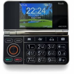 Snexan Rock fold mini 4k dual screen keypad Mobile (White)