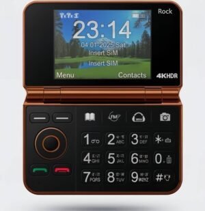 Snexan New Rock fold mini 4k dual screen Keypad Mobile (Orange)