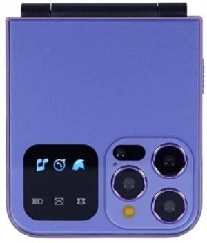 Snexan Rock Z Flip Dual Sim Keypad Mobile with2.4Display Flip Fold Call & SMS Indicator (Blue)