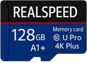 Realspeed RSPDMM0128-0128-MICRO ULTRA 128 GB MMC Micro Card Class 10 50 MB/s Memory Card Compatible with Mobile, Computer, Gaming Console, Tablet