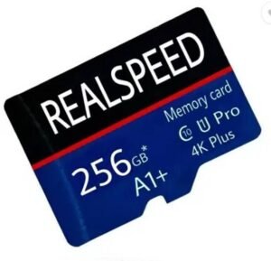 Realspeed RSPDSQ0256-0256-MICRO 256 GB MicroSDHC Class 10 100 MB/s Memory Card Compatible with Camera, Computer, Mobile, Tablet, Gaming Console