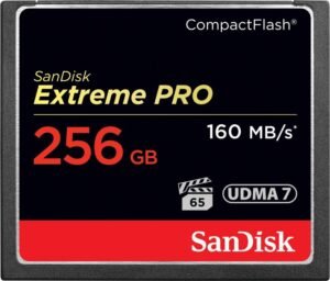 SanDisk SDCFXPS-256G-X46 Extreme PRO 256 GB Compact Flash UDMA 7 160 MB/s Memory Card Compatible with Camera