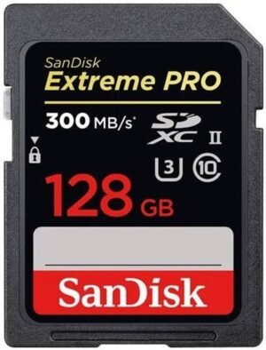 SanDisk SDSDXDK-128G-GN4IN Extreme Pro 128 GB SDHC UHS-I Card Class 10 300 Mbps Memory Card Compatible with Camera
