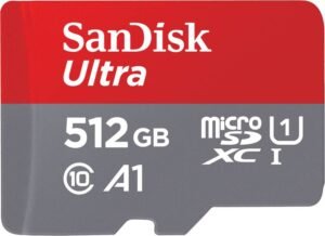 SanDisk SDSQUAC-512G-GN6MN Ultra 512 GB MicroSDXC Class 10 140 MB/s Memory Card Compatible with Camera, Computer, Gaming Console, Mobile, Tablet