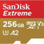 SanDisk SDSQXAV-256G-GN6MN Extreme A2 256 GB MicroSDXC Class 10 190 MB/s Memory Card Compatible with Camera, Mobile