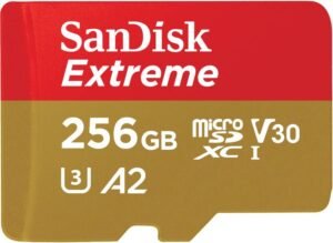 SanDisk SDSQXAV-256G-GN6MN Extreme A2 256 GB MicroSDXC Class 10 190 MB/s Memory Card Compatible with Camera, Mobile