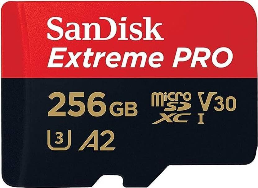 SanDisk SDSQXCD-256G-GN6MA Extreme Pro 256 GB MicroSDHC Class 10 200 MB/s Memory Card Compatible with Camera, Mobile
