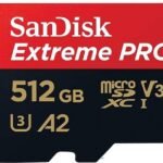 SanDisk SDSQXCD-512G-GN6MA Extreme Pro 512 GB MicroSDHC Class 10 200 MB/s Memory Card Compatible with Camera, Mobile