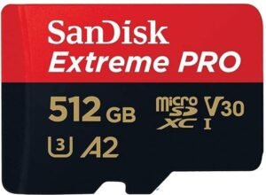 SanDisk SDSQXCD-512G-GN6MA Extreme Pro 512 GB MicroSDHC Class 10 200 MB/s Memory Card Compatible with Camera, Mobile