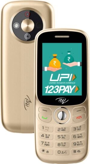 itel SG400 Keypad Mobile Phone with 9.8mm Ultra Slim Design 2.4 inch Display UPI Pay (Champagne Gold)