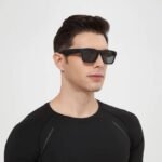 IBS IMPORTED Polarized Lenses Microphone ,Bluetooth Music,Hands Free Calls (CHARCOAL BLACK)