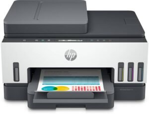 HP Smart Tank 750 All-in-One Duplex Wifi High Capacity Inktank Multi-function WiFi Color Inkjet Printer (Borderless Printing) for Print/Copy/Scan with ADF (Up to 12000 Black, 8000 Colour pages of ink in box) (Ink Bottle, 1 Ink Bottle Included)