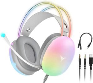 Verity Sound Aura RGB Gaming Headset, 40mm Drivers, Immersive Sound & Mic Wired (Multicolor, On the Ear)